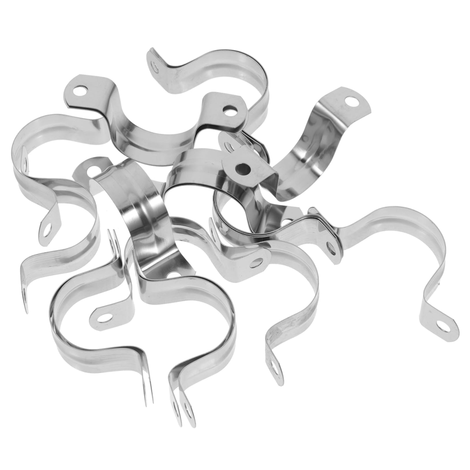 HANABASS 20pcs Gardening Tools Conduit Clamps Conduit Strap Support Water Bracket Conduit Strap Clamp Conduit Bracket Clamps Silver 304 Stainless Steel