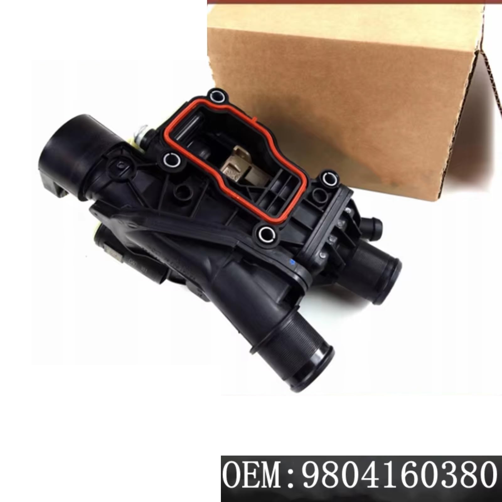 Automatyczny termostat montaż obudowy termostatu płynu chłodzącego silnika 9804160380 9849443980 1876476 2264810 dla Citroen dla C4 C5 DS4 DS5 DS5