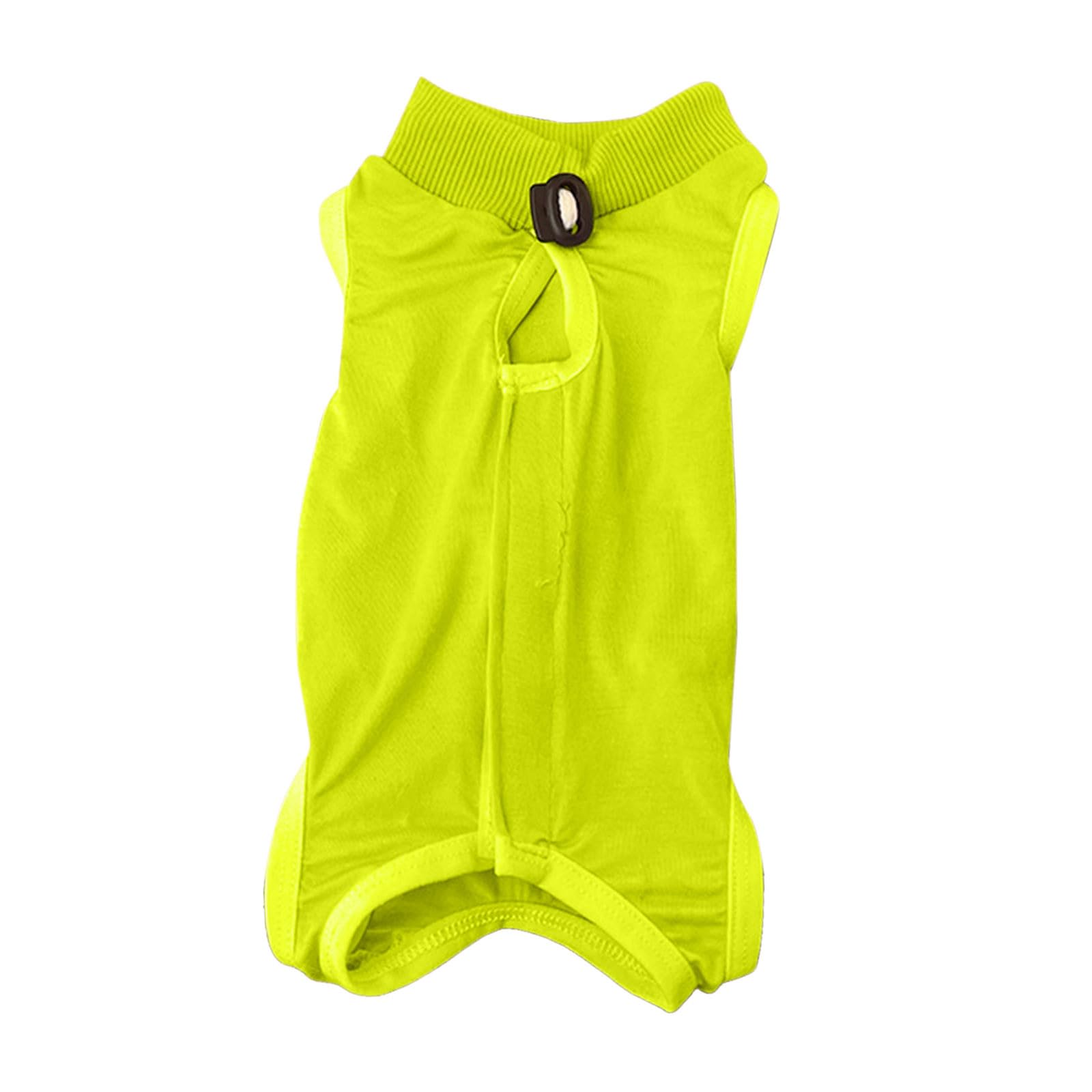 Cat and Dog Surgical Recovery Suit for Post-Operative Care - Soft Comfortable and Protective Pajama Suit for (Green, S)