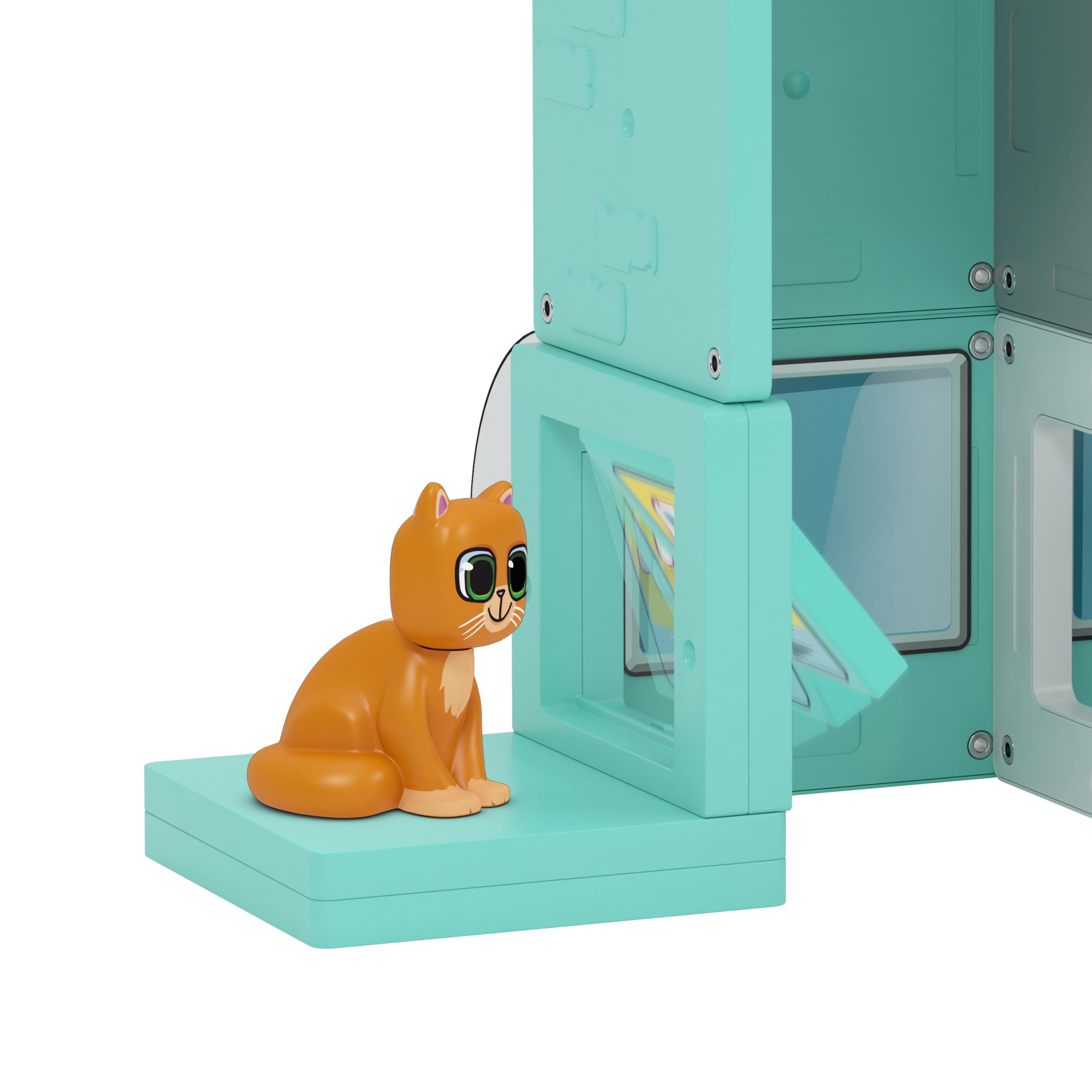 Tile Town Pet Vet Magnetic Tiles Construction Building Playset + Figures, Kids 3-5+ - Image 4