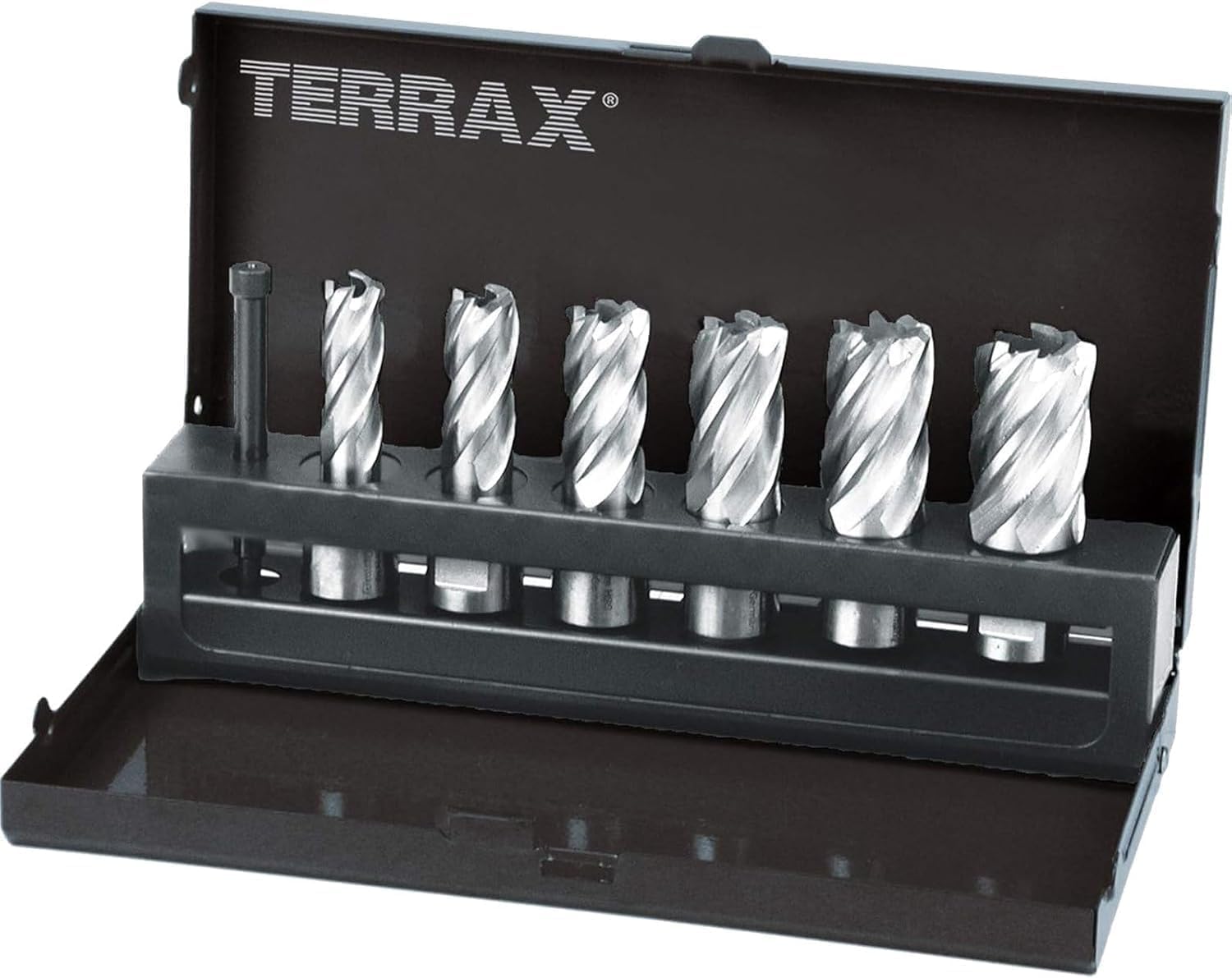 Ruko Multicoloured Terrax A108820 - Juego Brocas Huecas Vástago Weldon 19 Mm De 7 Piezas (6 Brocas Huecas + 1 Guía-Expulsor)