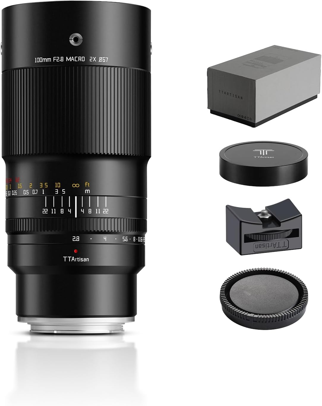 TTArtisan 100mm F2.8 2X Macro, Full Frame Lens 2X Magnification for E-Mount Mirrorless Cameras A7IV A7RIV A7RV A7SIII A7C A9II A1 A6400 A6600 NEX-7 NEX-5T NEX-5R NEX-5N NEX-3N