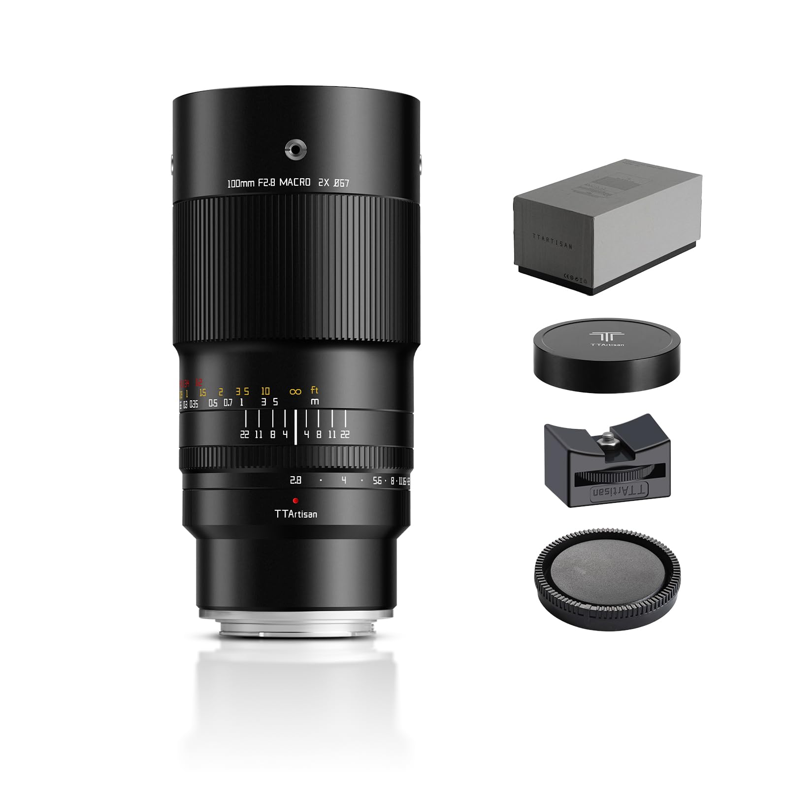TTARTISAN 100 mm F2.8 2X makro Full Frame ręczna regulacja ostrości do montażu L-Mount 2X powiększenie Prime obiektyw (oprawka L)
