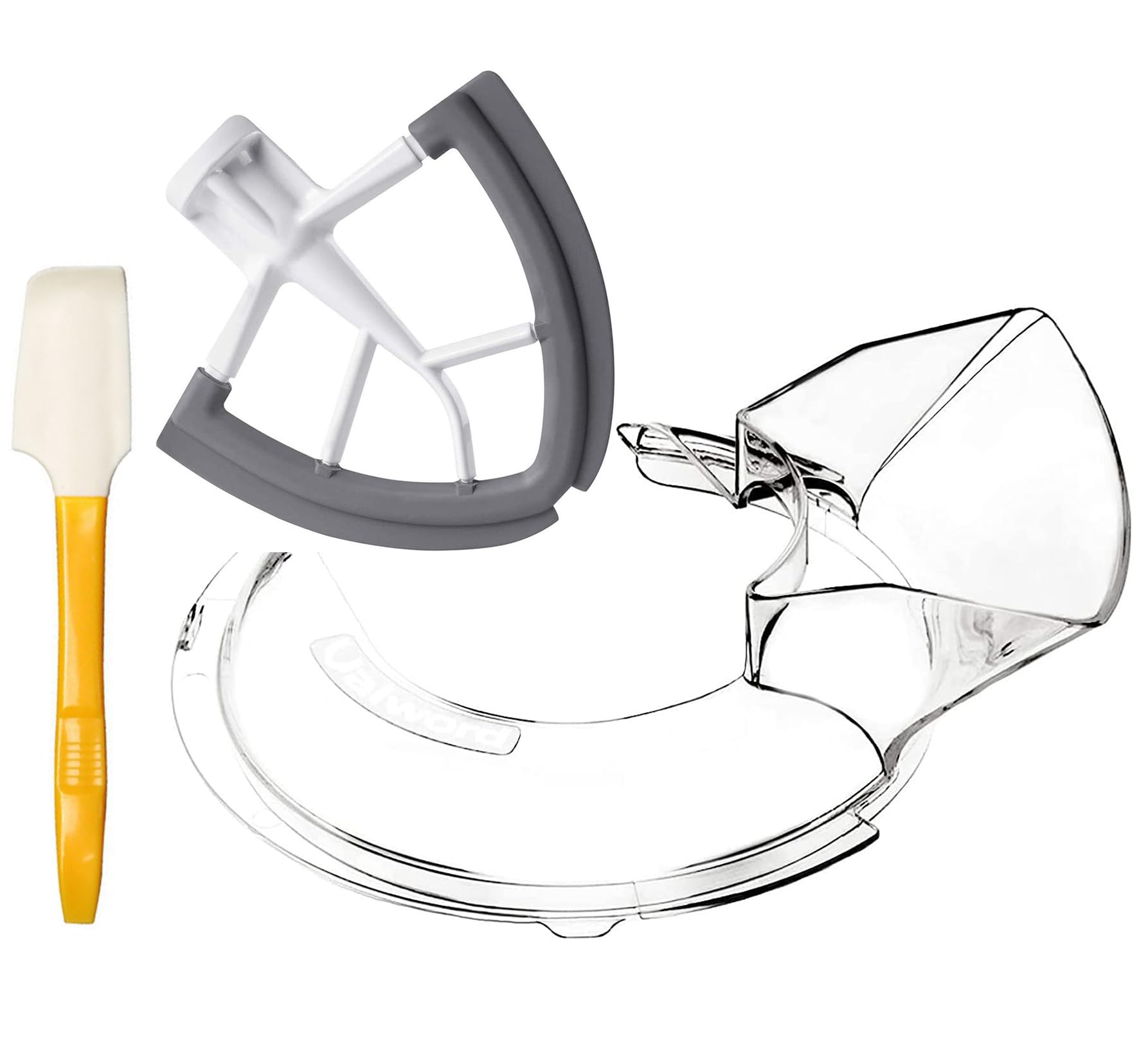 PUROSURFlex Edge Beater & Pouring Shield KN1PS for KitchenAid 4.5-5 Quart Flat Beater Kitchen Aid Mixer Accessory with Silicone Cream Scraper
