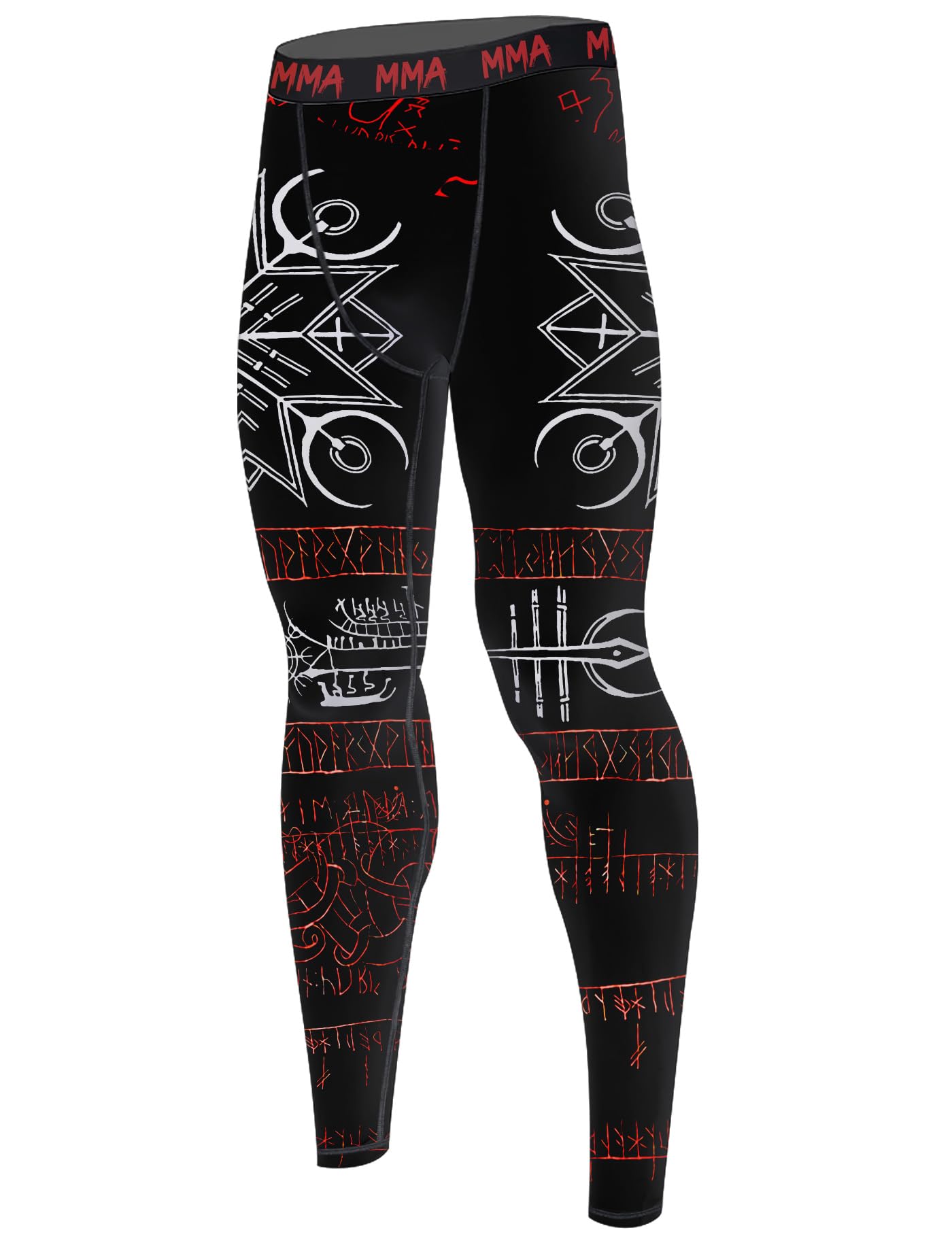 365CUSGIFTS Men Compression Leggings Stoko Pants Cool Dry Workout Jiu Jitsu BJJ Baselayer Tights for Running Muaythai Yoga