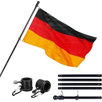 Telescopic Flag Pole 360  Rotating Flagpole 1.8 m Tangle-Free for Travel Guides Camping Teachers Excursions Competitions A