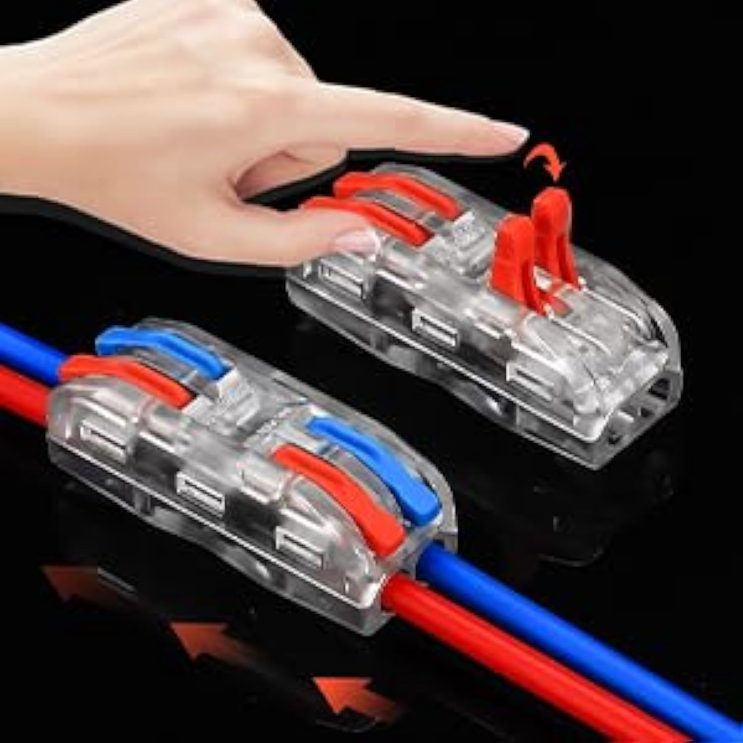 Wire Connector Sets: 64pcs Quick Wiring Cable Connectors, Fast Lever Wire Joiner Kit, DIY Splicing Connectors for Quick Electrical Connections 28-12 AWG (64)