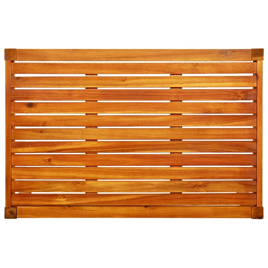 Olejowany drewniany stół z litego drewna akacjowego, stół ogrodowy 85 x 57 x 29 cm, na taras, do ogrodu lub basenu, łatwa w pielęgnacji powierzchnia, stabilny stolik kawowy na przekąski i