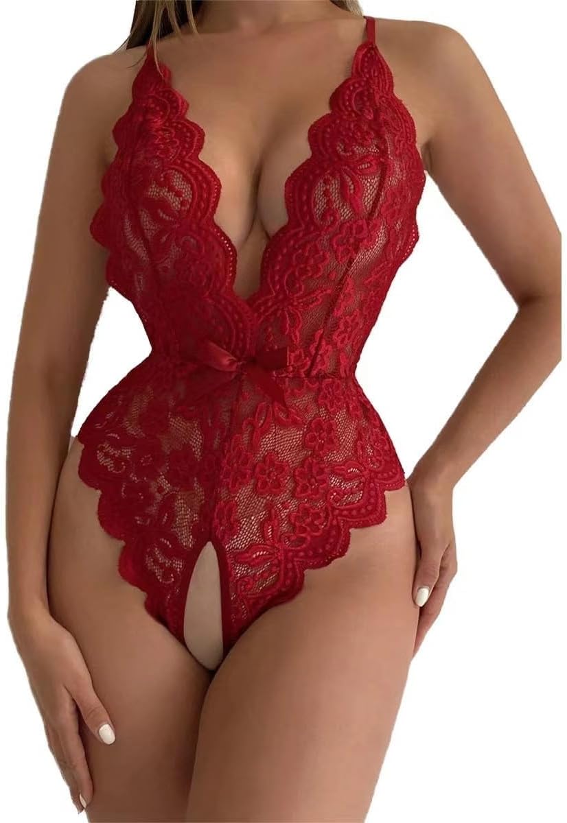Sexy Lace Teddy Lingerie - Women's One Piece Lingerie - Date Night, Anniversary,Christmas and Valentine's Day Options for Women of All Shapes and Sizes