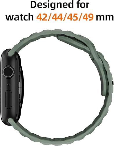 Miniatura 6 de Correa impermeable de silicona suave compatible con Apple Watch Ultra Band de 1.929 in 1.811 in 1.772 in 1.732 in 1.654 in 1.614 in 1.575 in 1.496