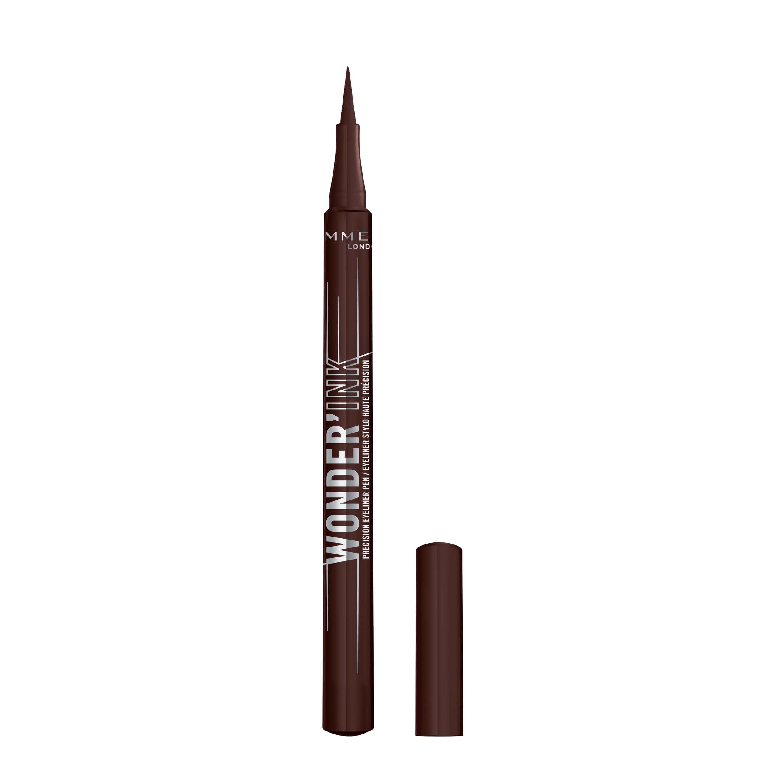 Rimmel Wonder'Ink Precision Liquid Eyeliner Pen, 002 Spiced Chestnut, Waterproof, Smudge-proof, Long-Lasting