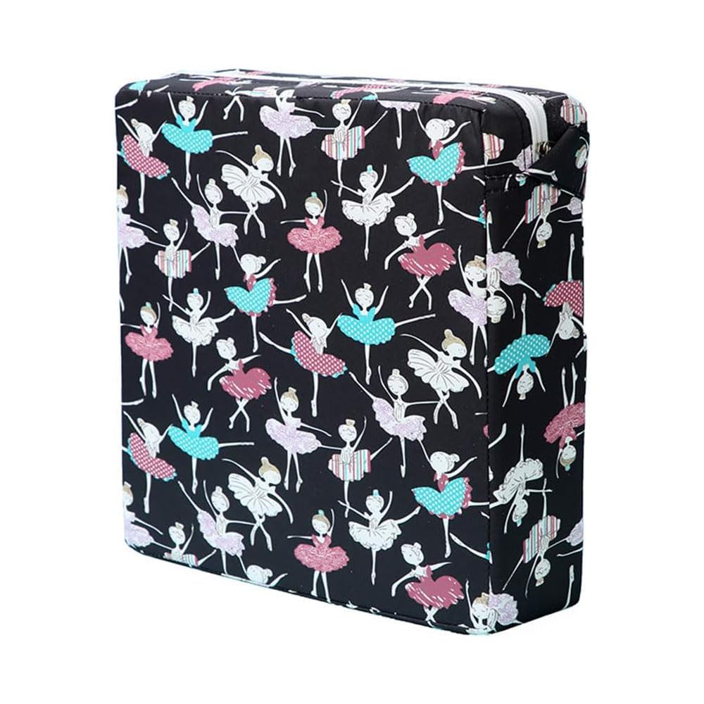 Hiseng Asiento Elevador para Niños Pequeños, Cojines para Sillas Desmontable Lindo, Portatil con Correas de Hebilla Cojines Elevador Silla de Viaje para Bebés, 32x32cm (4PC,Ballet)