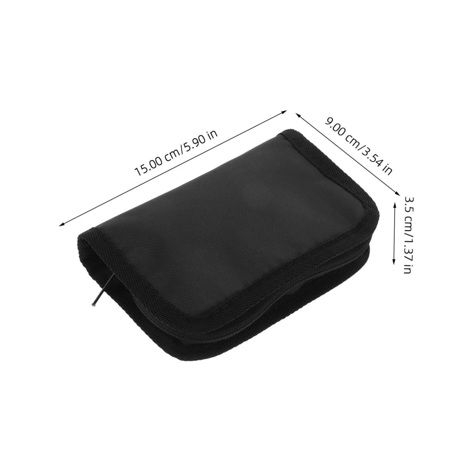 VALICLUD 12 Pezzi Borsa per la conservazione del glucometro Astuccio caso per buste portaoggetti marsupio Borsa di fornitura porta glucometro per custodia 420 dpvc Nero