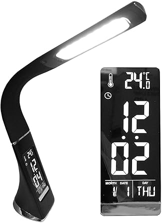 MAHOSTAV Business Desk Lamp, Desk lamp Dimmable Touch Reading Lamp Business Led Desk Lamp LCD Display Folding Lamp