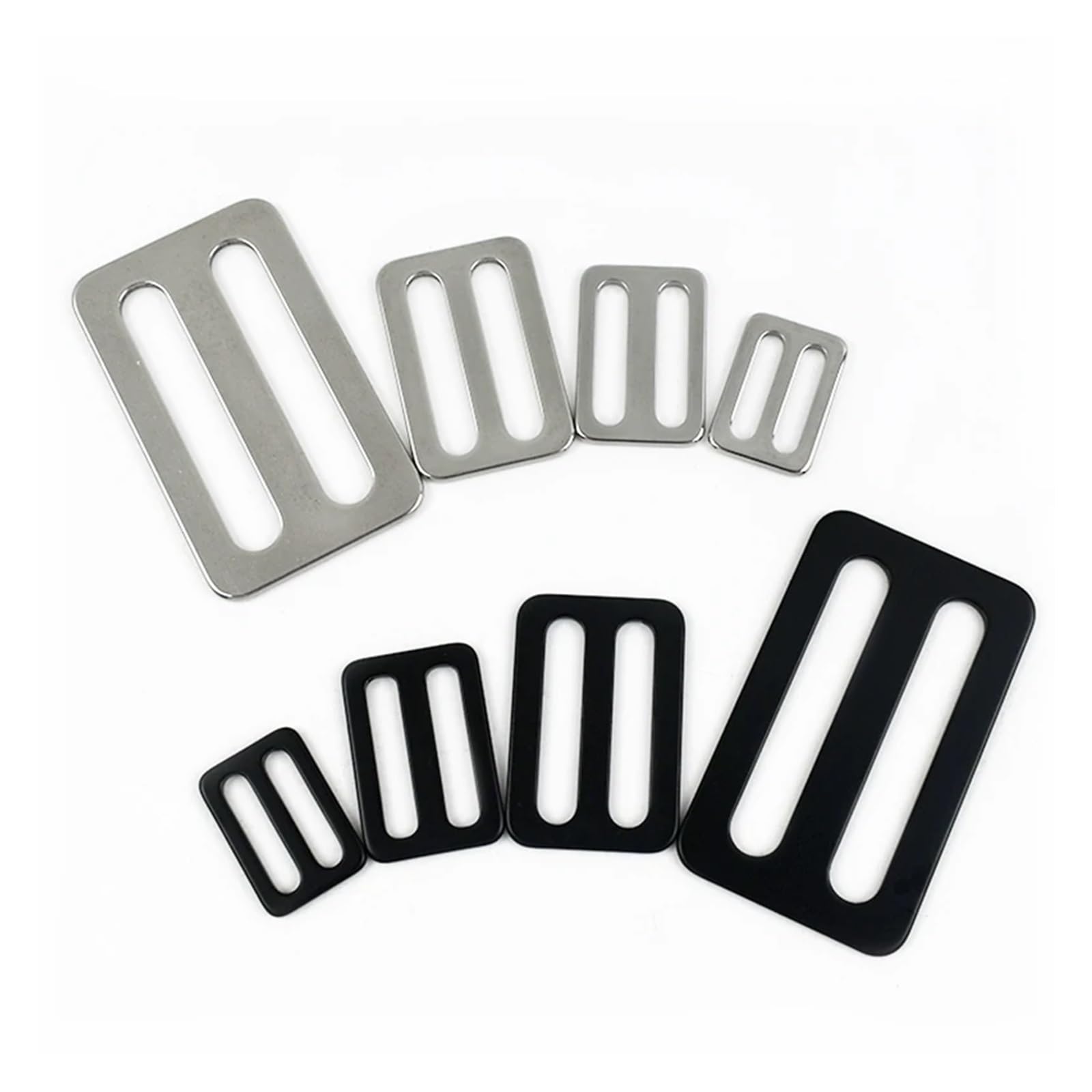 Metall Schnallen 2/5/10 Stück 20–50 mm Taschengurt, Edelstahlschnallen, Gurtband, Tri-Glide-Schieber, Schlaufe, Rucksack-Karabiner-Clips, Verschluss
