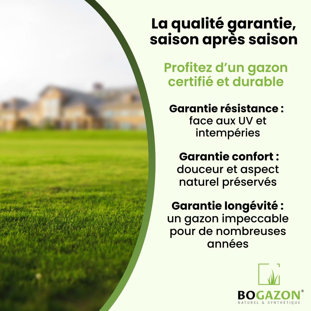 Gazon synthétique Supra 50 mm (1 m x 4 m) | Pelouse Premium | Décoration Maison | Résistant UV