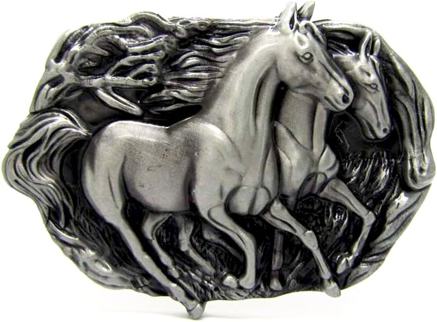 MASOP VOGUMASOP Men's Belt Buckle Horse Head Western Cowboy Buckle Fits for 1.5 inch Belt