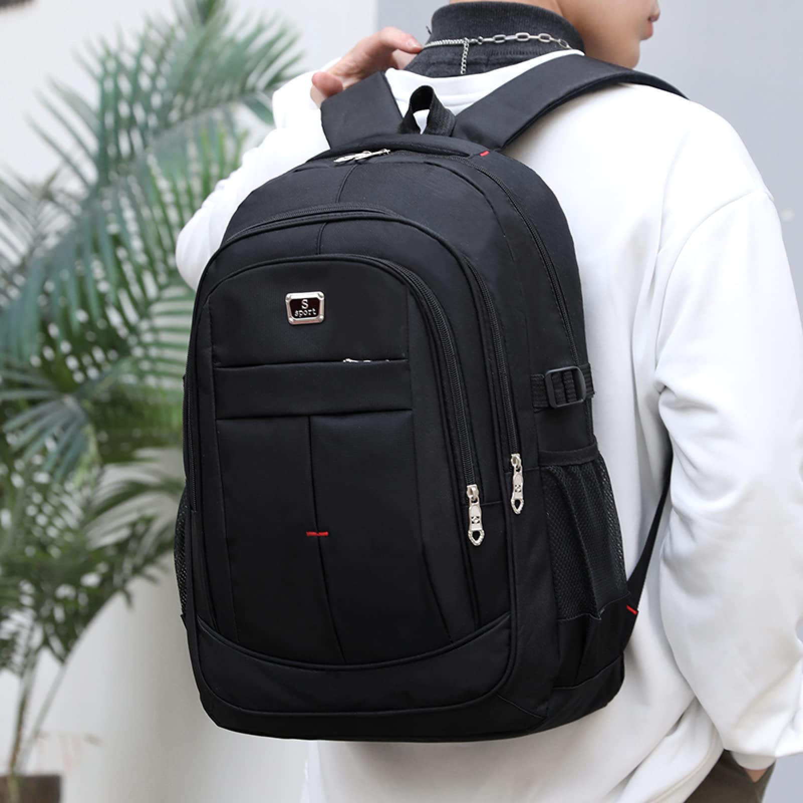 Plecak moda męski plecak komputer biznes torby na ramię męskie podróż wypoczynek student laptop plecak torby szkolne chłopiec, różowy