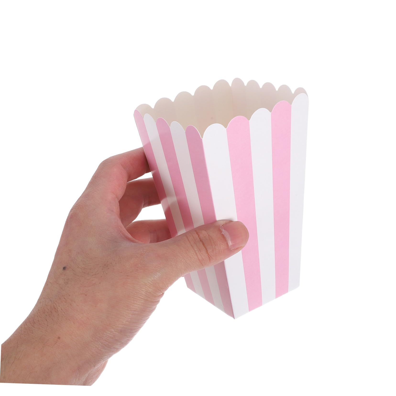 100 Piezas Cajas Pequeñas para de Papel con Diseño Rayas Resistentes al Aceite Contenedores para y Snacks para Fiestas Noches de Cine y Celebraciones de Cumpleaños