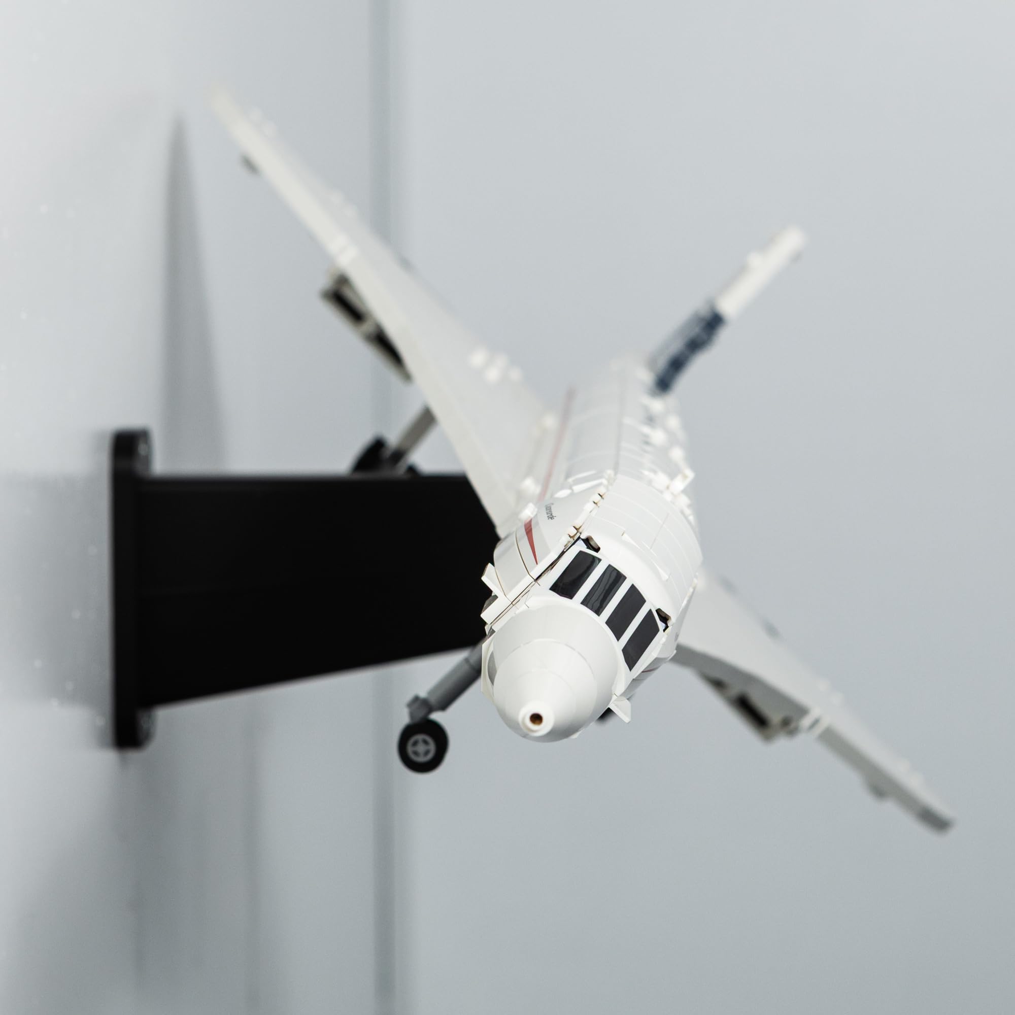 Brickify White Wall Mount Hook For Lego 10318 Concorde Icons Set | Angled Wall Mount (Angled)