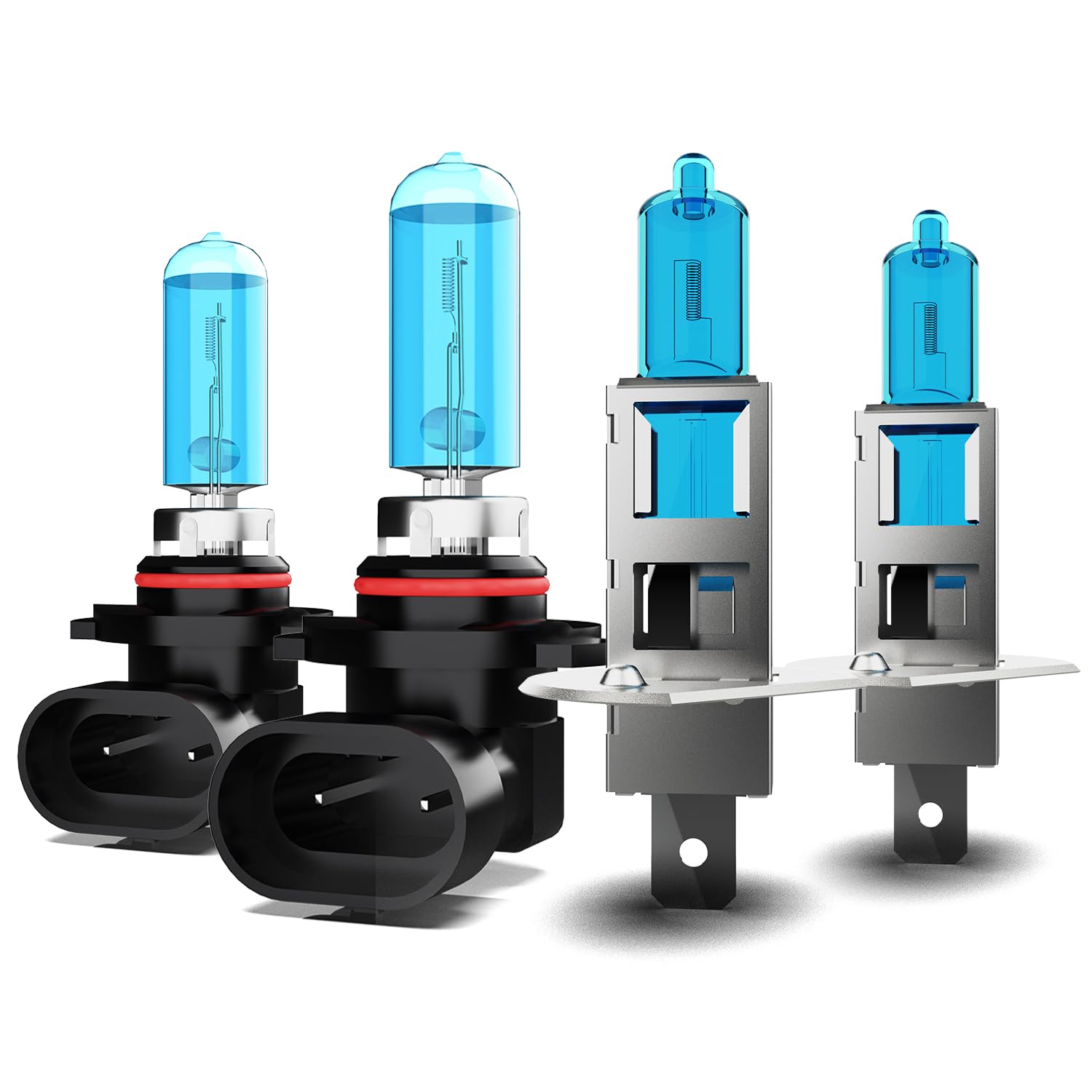 ZPXGIZT Light Bulbs Fit For Nissan Altima 2005-2006, 9005 H1 High Low Beam High Performance Halogen Headlight Bulb Combo, 6000K White Light, Pack of 4