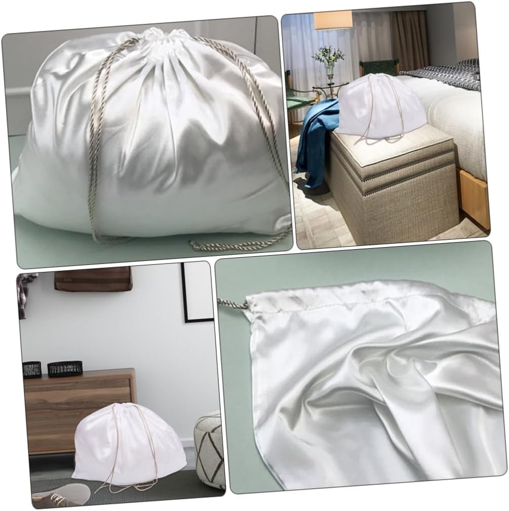 Pack Silk Satin Dustproof Storage Bags Drawstring Pouches for Purse Vacuum Sealed Pouches Snack Candy Packing Bags
