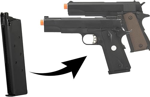 Miniatura 3 de Lancer Tactical x Armamento del Ejército 25 Ronda Estándar Gas Blowback Airsoft Magazine para R31 1911