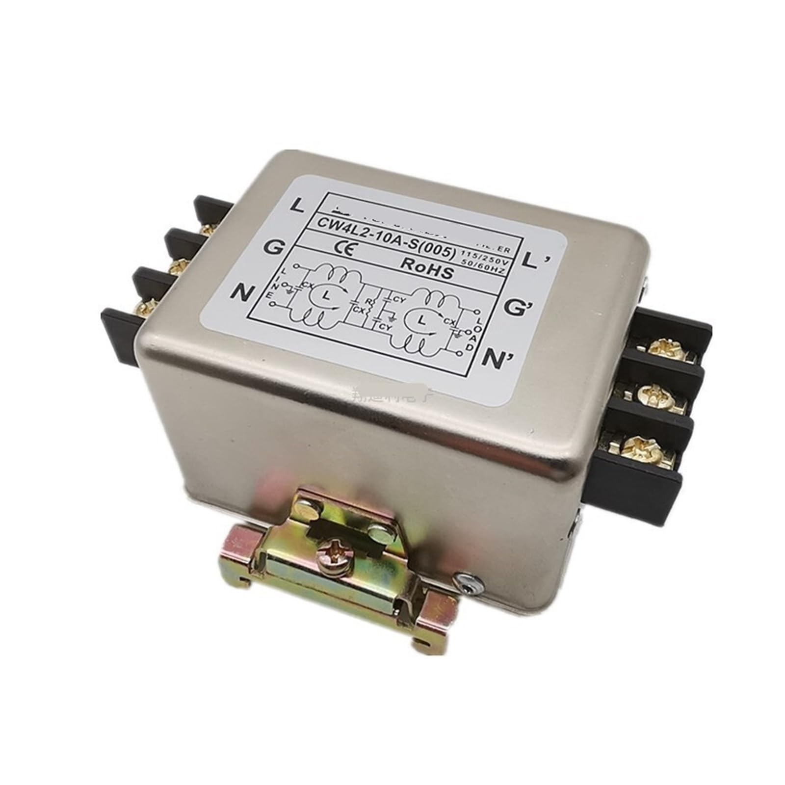 Filtre d'alimentation de type rail de guidage anti-interférence CW4L2-10A-S 10A