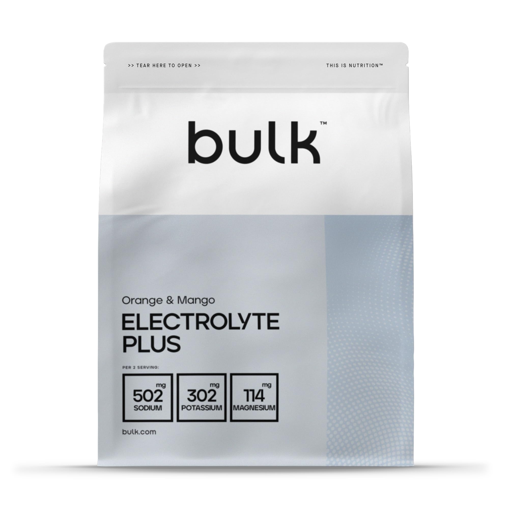 Bulk Electrolyte Plus, Saveur Orange & Mangue, 420 g, 60 portions, Recharge en électrolytes, Améliore l’hydratation, Soutient la fonction musculaire & la performance, Convient aux végétaliens