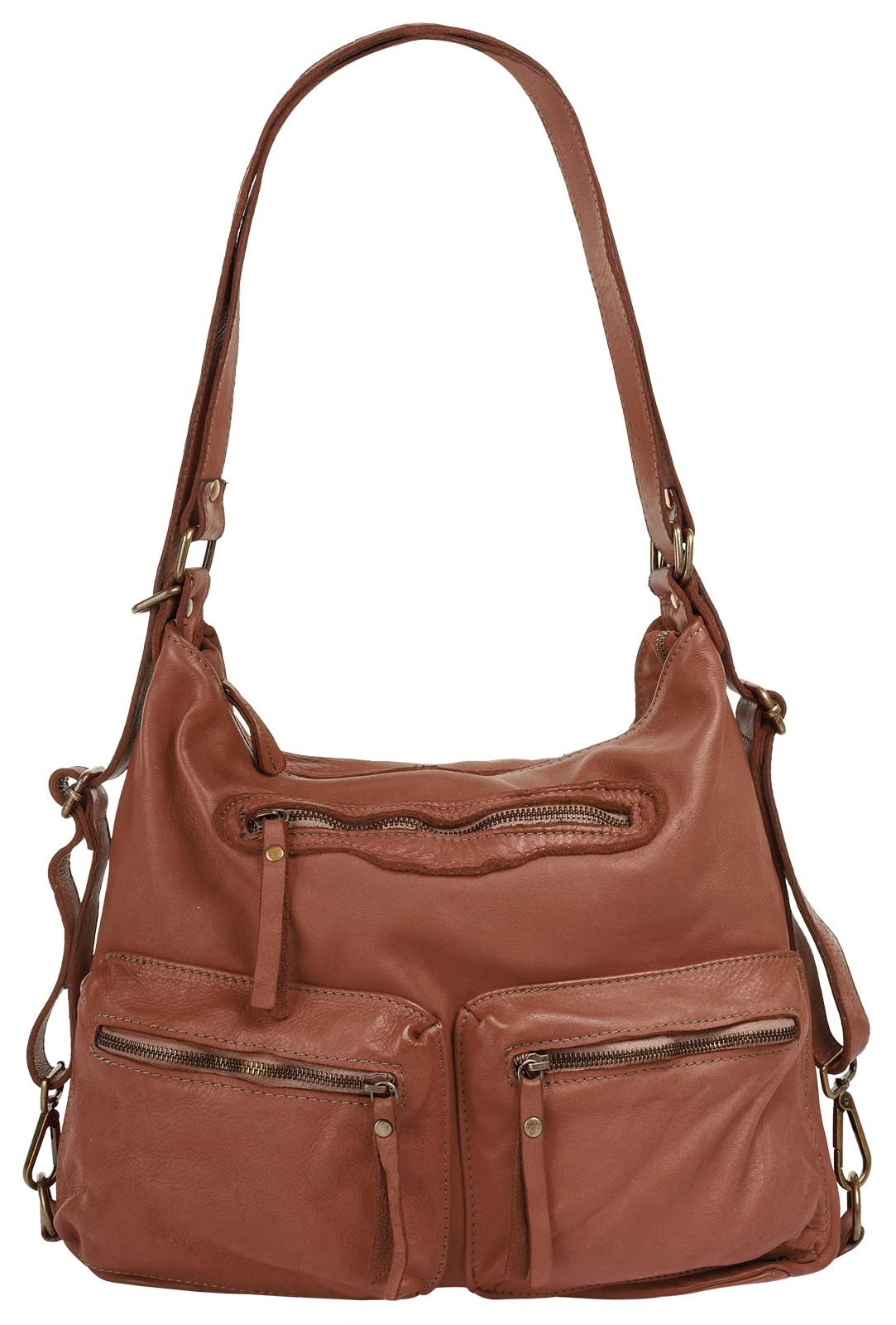 Samantha Look Sac à Dos Femme Cuir Véritable | Fabriqué En Italie, Sac à Dos De Ville Pratique Avec Compartiment Principal, Sac à Dos Avec Fermeture éclair Et Compartiments Latéraux 019574