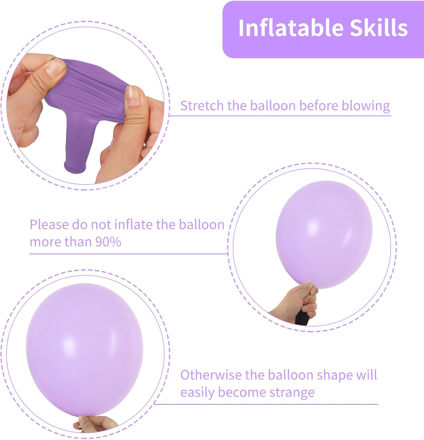 RUBFAC 129pcs Pastel Purple Balloon Arch Kit Different Sizes 18 12 10 5 Inches, Light Lavender Lilac Balloons Garland for Mother's Day Birthday Baby Shower Gender Reveal Wedding Party Decoration thumbnail