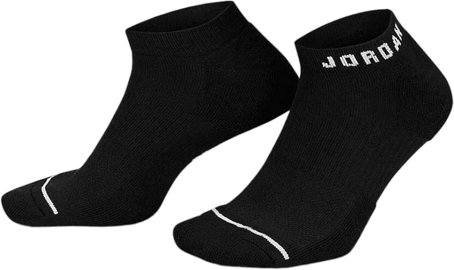 Nike Jordan Everyday No-Show Socks (3 Pairs) Adult DX9656-010 (BLACK/W), Size M