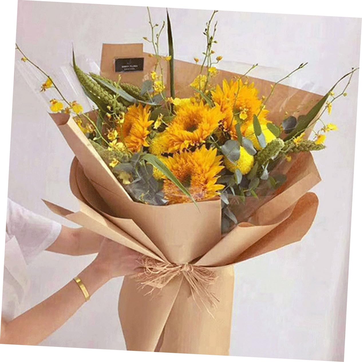 Homoyoyo Papel Kraft para Manualidades y Embalaje Papel de Regalo Natural y Seguro para Flores Decoración y Envoltura Creativa