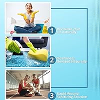 Vista 4 de Peróxido de hidrógeno 3 por ciento, solución de grado alimenticio, limpiador de oxígeno natural puro, botella de 16 onzas líquidas