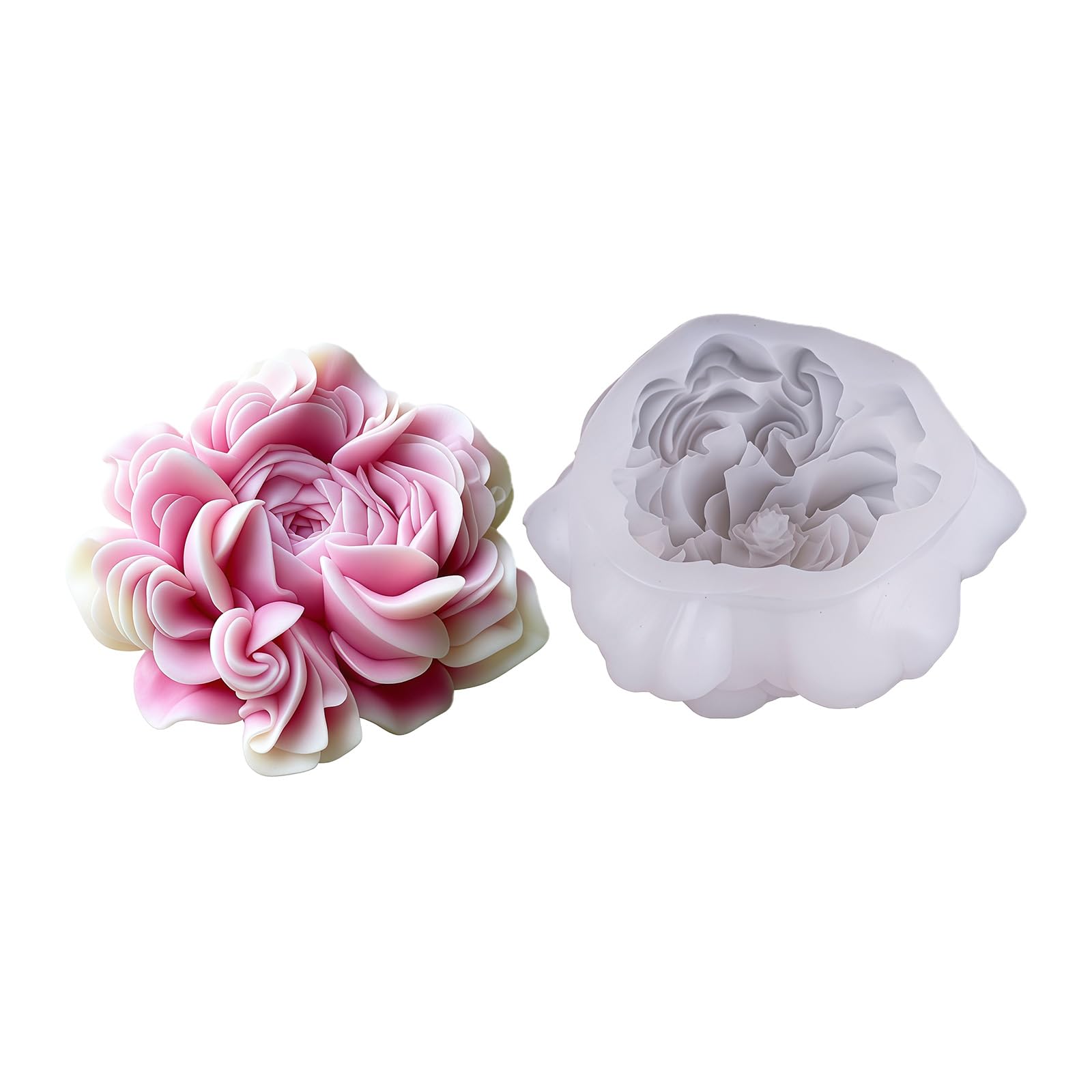 Maxtonser Flower Fondant Cake Mold for Cake Decorating Cupcake Toppers Candle Making Handmade Soap Mold 3D Flower Silicone Mould
