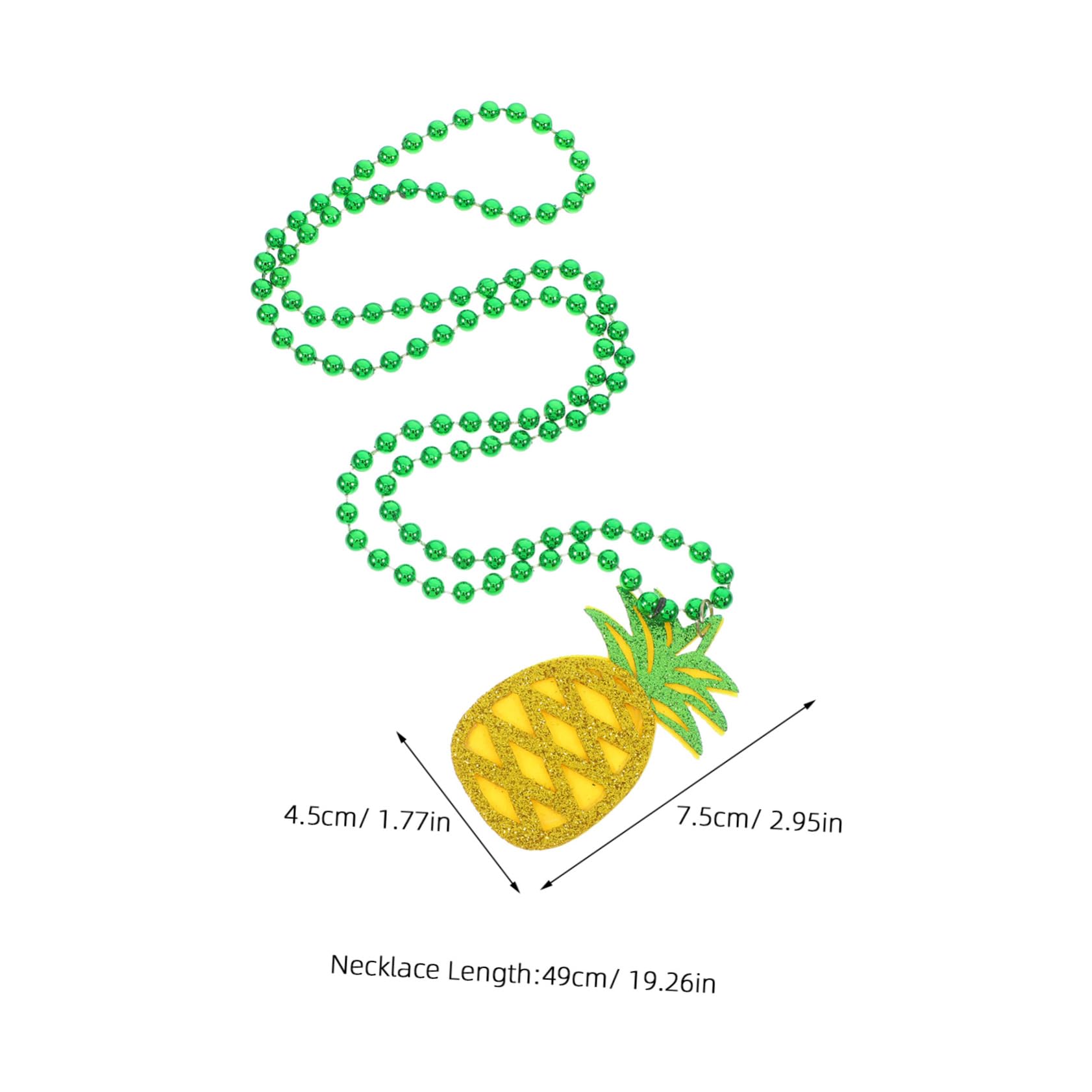 COLLBATH 6-pack Hawaiian Pineapple Necklace Set Tropical Party Decorations for Baby Shower More