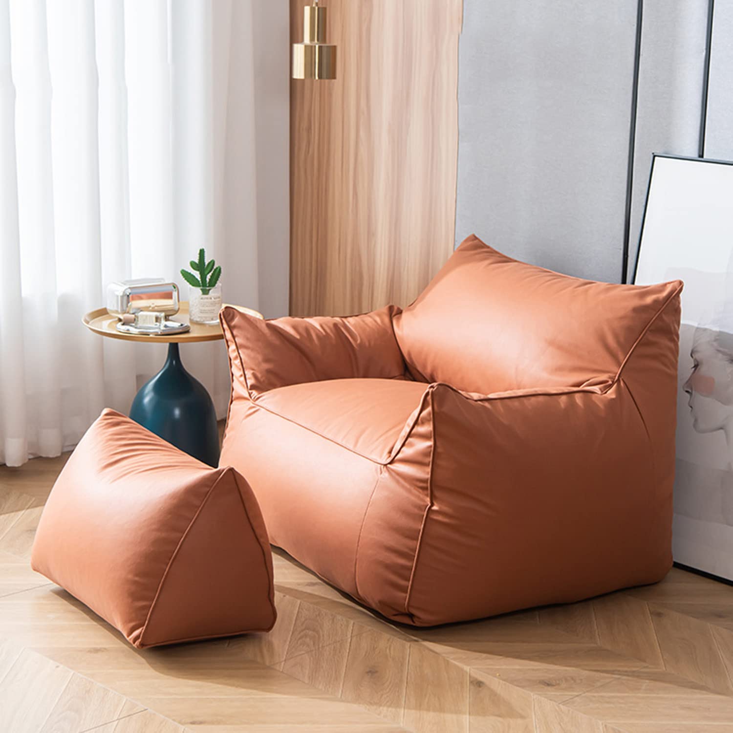 Pouf a Sacco Puff Poltrona (Senza Imbottitura) è perfetto per leggere, guardare film, giocare ai videogiochi,Marrone