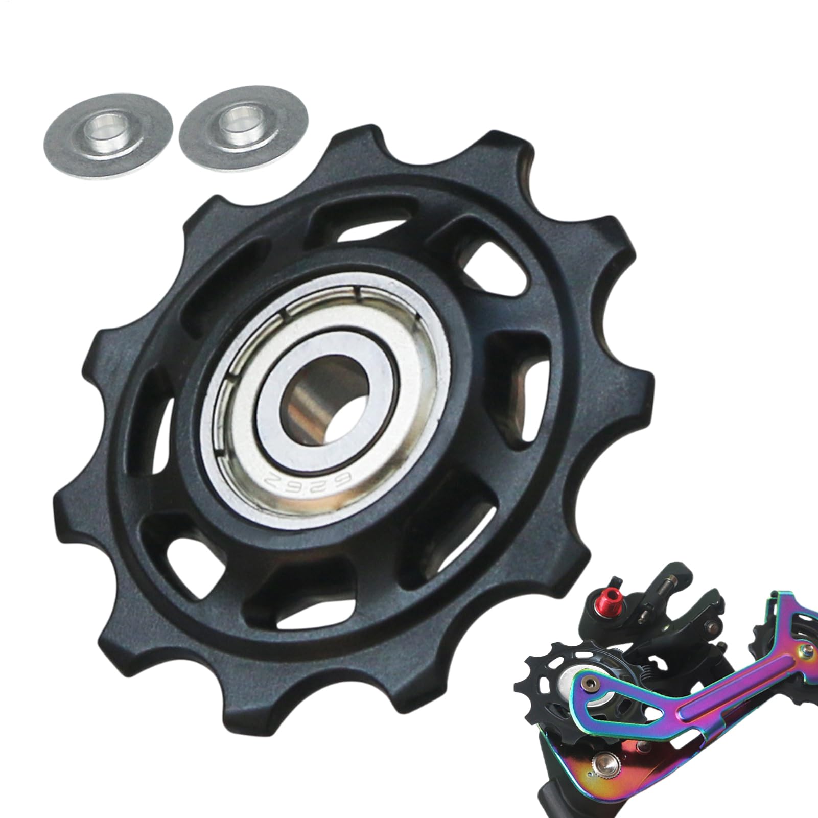 Rennrad Schaltwerkrolle, Führungsrolle Hinterrad Schaltrolle, Fahrradzubehör Schnellspannende Führungsrolle für Anfänger Reparatur Straßen Touring