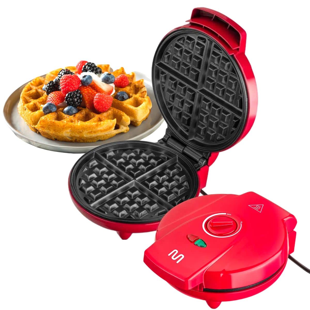 Máquina de Waffle Prepara até 4 Porções com Revestimento