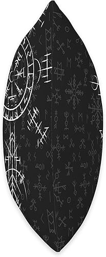 Vista 2 de Celtic Lucky Charm Viking Compass Vegvísir - Almohada de peluche celta Vegvisir