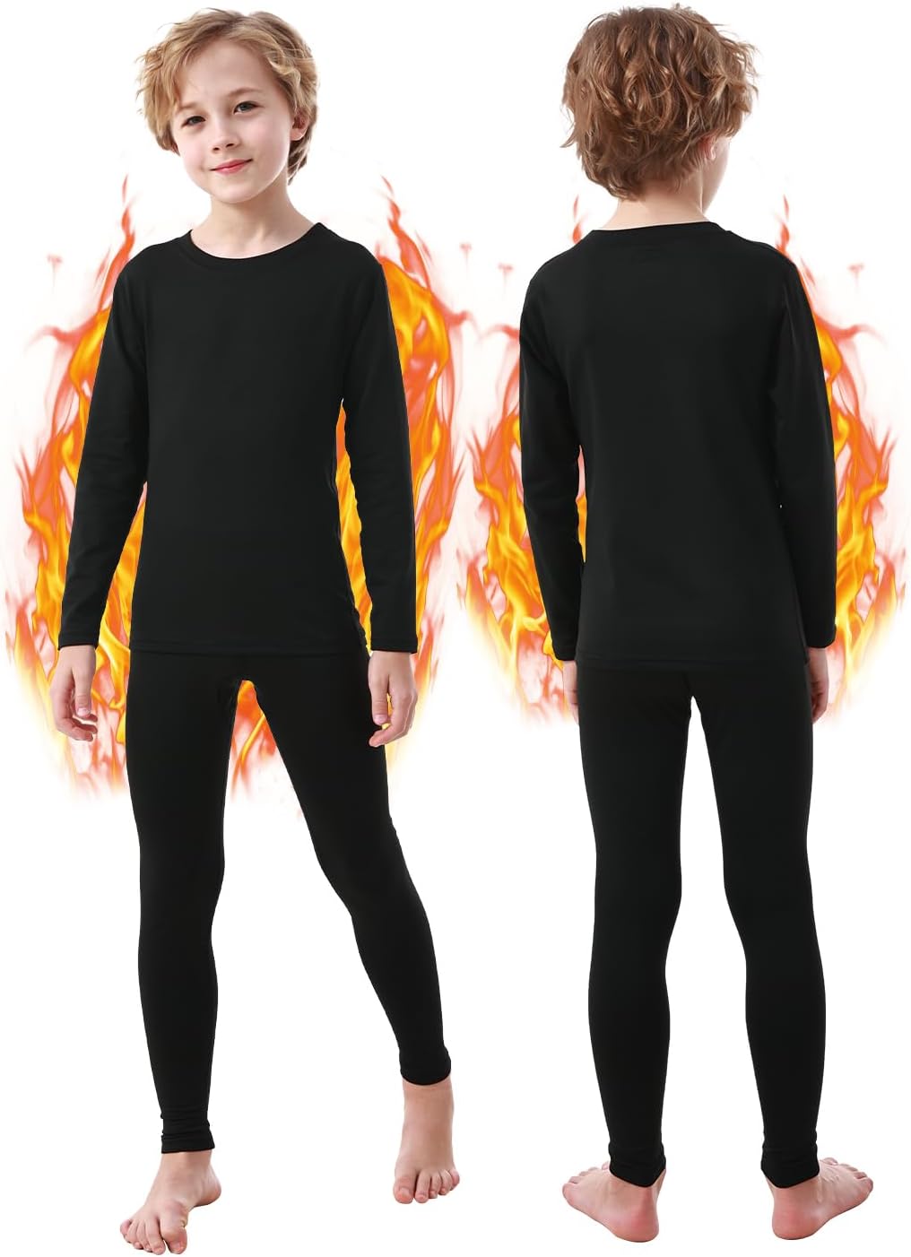 PISIQI Thermal Underwear Set for Boys Long Johns Fleece Lined Set Kids Ultra Soft Base Layer Top Bottom Warm Set for Skiing PISIQI Thermal Underwear Set for Boys Long Johns Fleece Lined Set Kids Ultra Soft Base Layer Top Bottom Warm Set for Skiing