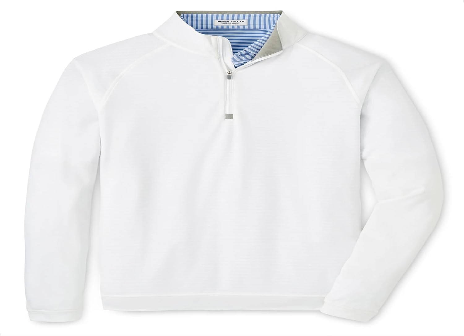 PETER MILLAR Beaumont Performance Quarter Zip Pullover White Size XXL