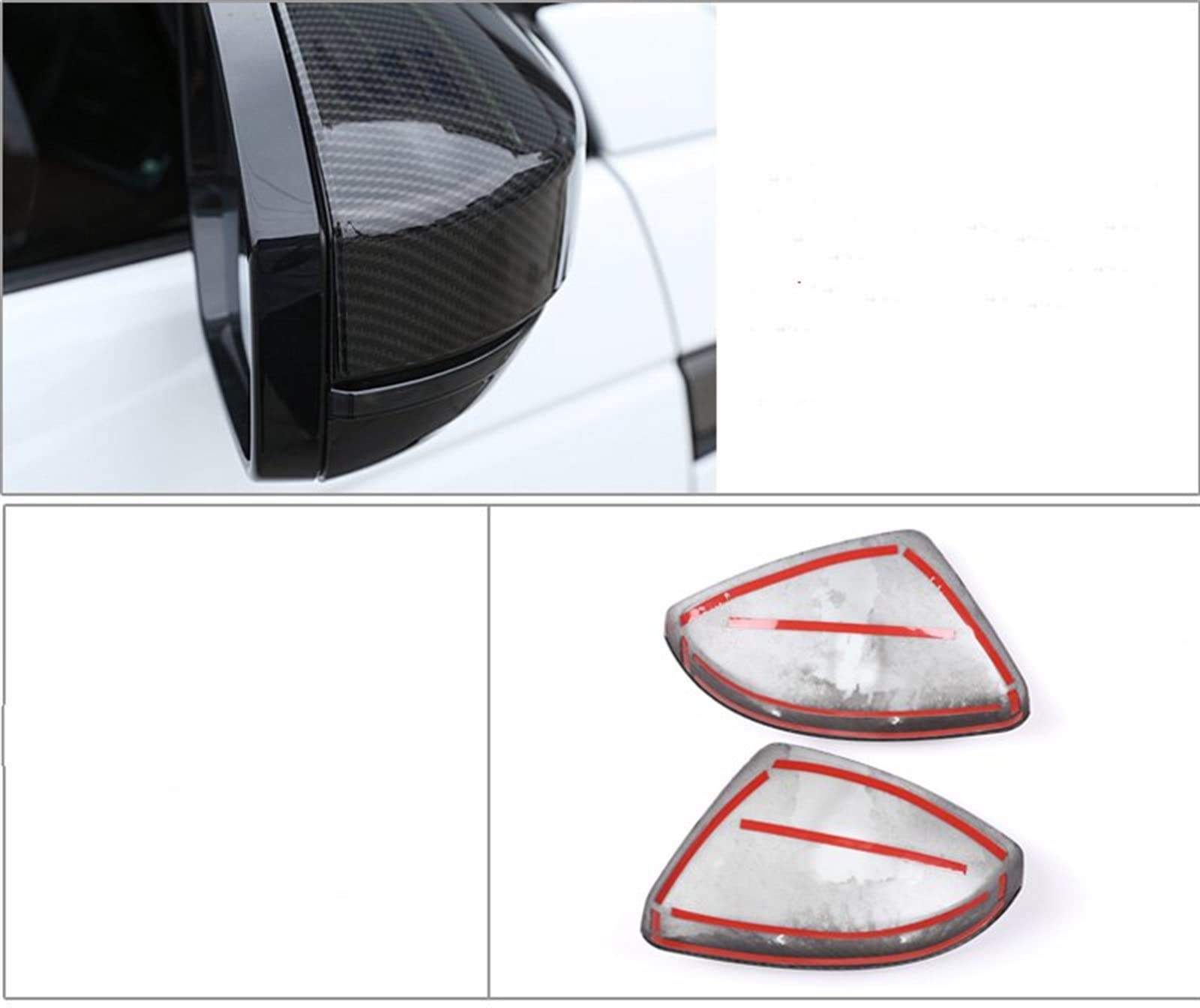 Per L&and R&over Per Discovery Sport Per Range Rover Per Velar Per Evoque Copri Specchietti Retrovisori Per Auto (Color : Piano black)