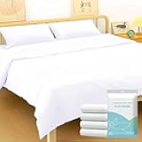 Generic Travel in Comfort and Cleanliness with Disposable Bed Sheets，Queen Size Fitted Sheet Set with Quilt Cover and Pillowcases，Portable and Breathable Bedding Set for Hotel, Camping, and Traveling