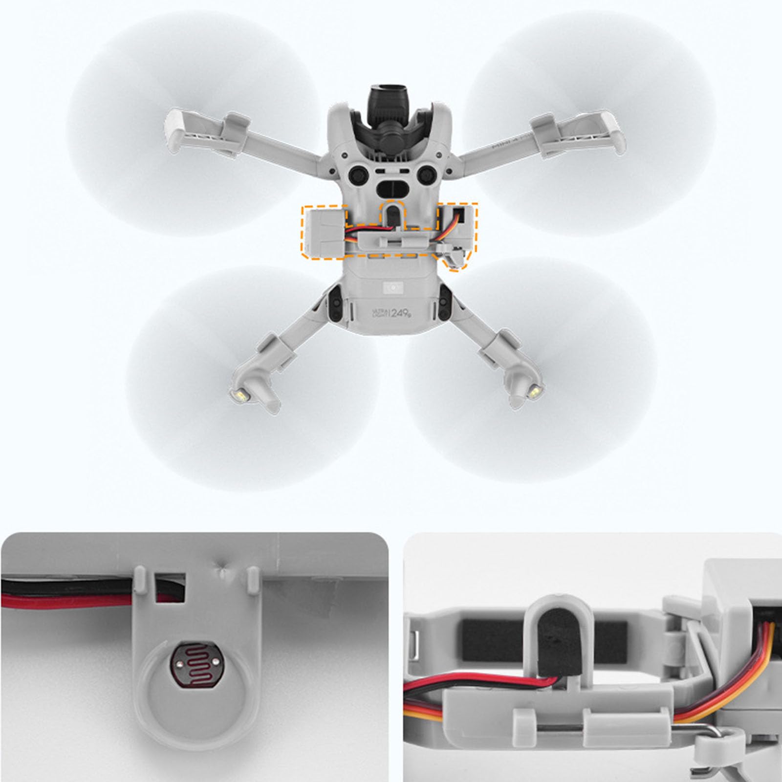 Innovative Drop Mechanism With 1 Touch Control Easy Installs Landing Gear Kits For 4
