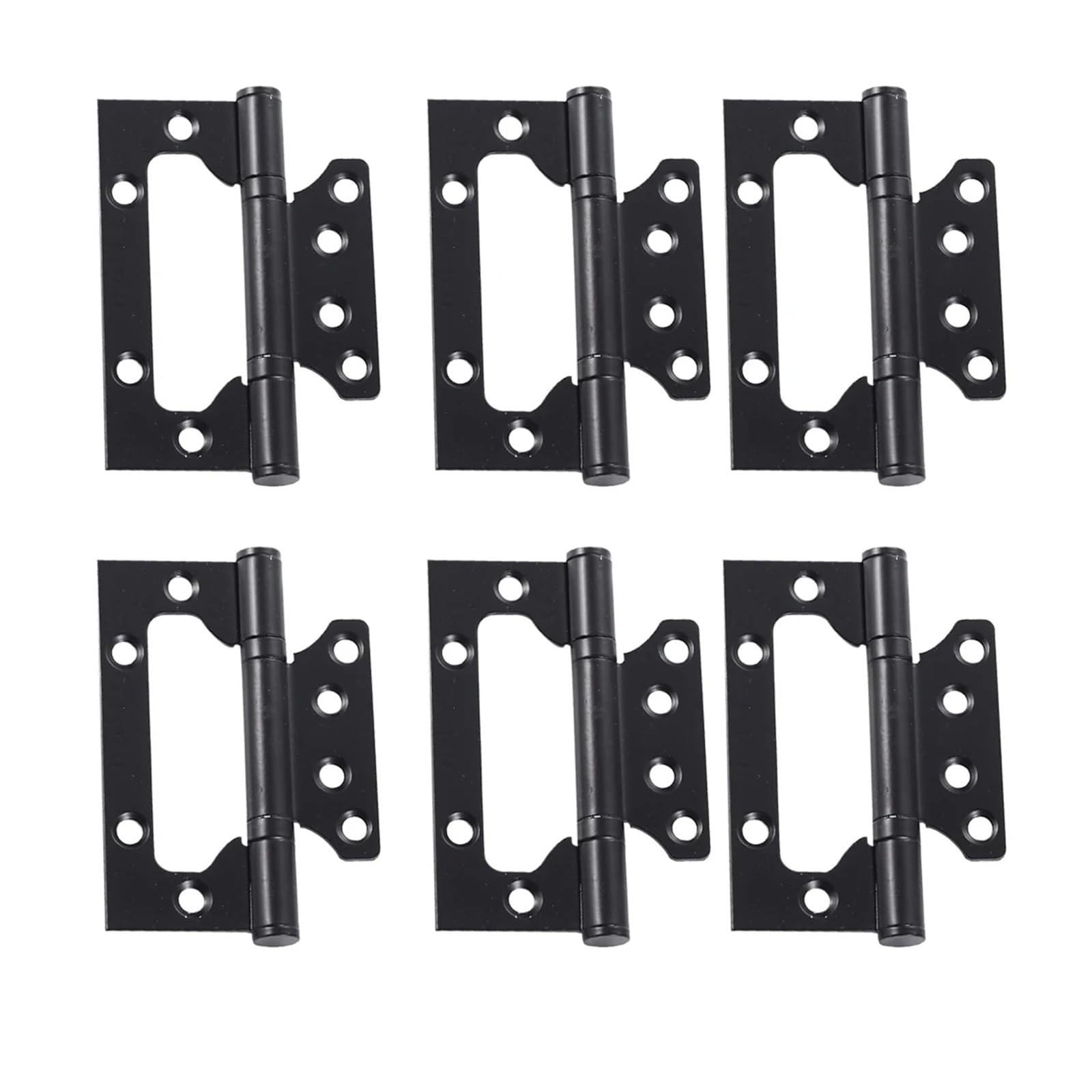 Folding Door Hinge,6pcs Stainless Steel Hinges Easy to Install Smooth Movement Strong Load-Bearing Capacity(Black)