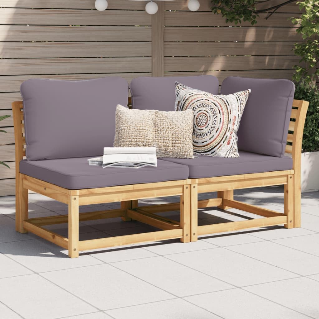 LAPOOH Set di mobili da giardino 2 pezzi con cuscini in legno di acacia, mobili da giardino esterni, set da giardino per esterni, set divano da giardino, mobili da esterno da giardino - 366498