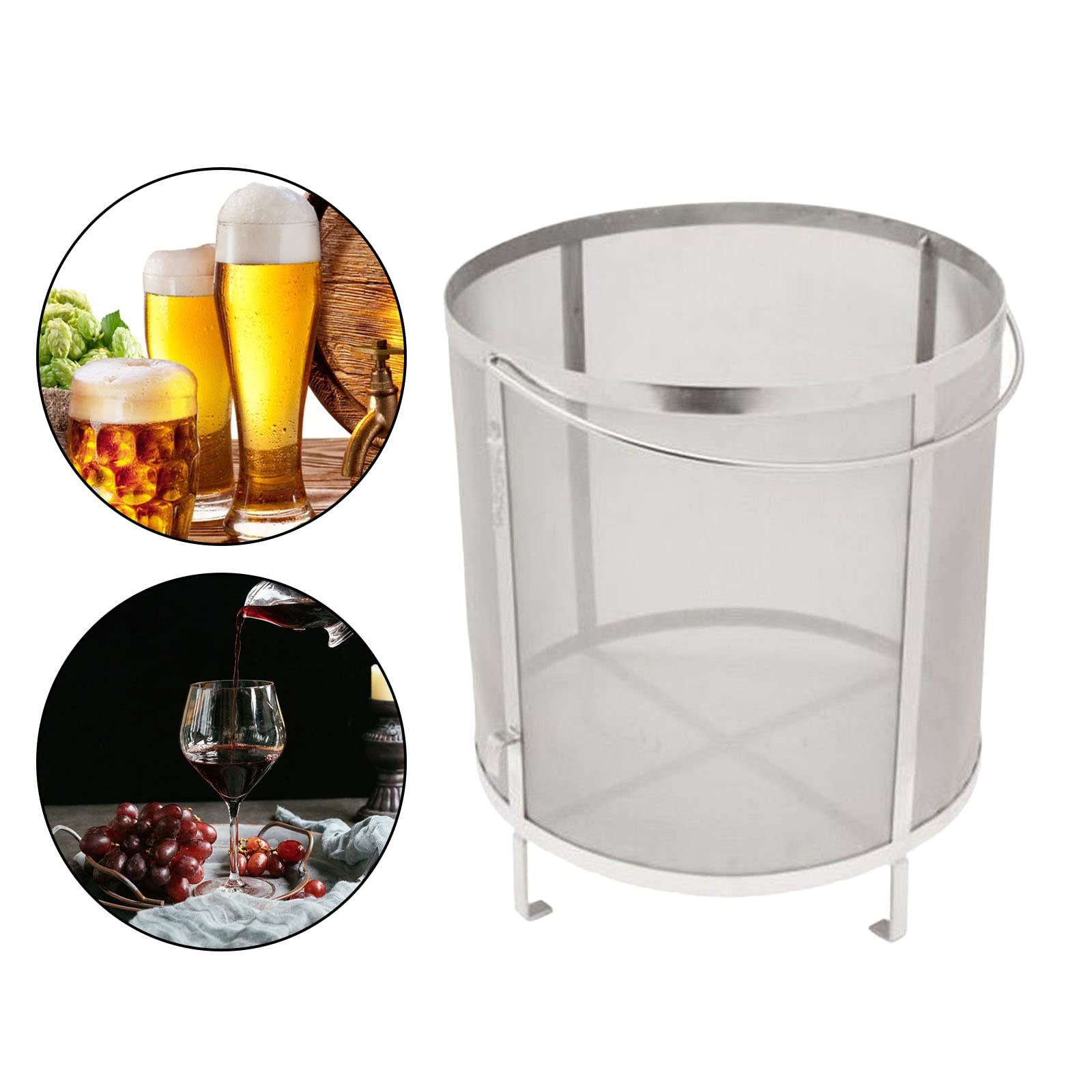 Birra Birra Secca Luppolo Filtro Colino Birra Birra Casa Filtro Cestello Filtro per Gelatina Marmellate Barile di Birra Birra tè Bollitore, 350x350mm