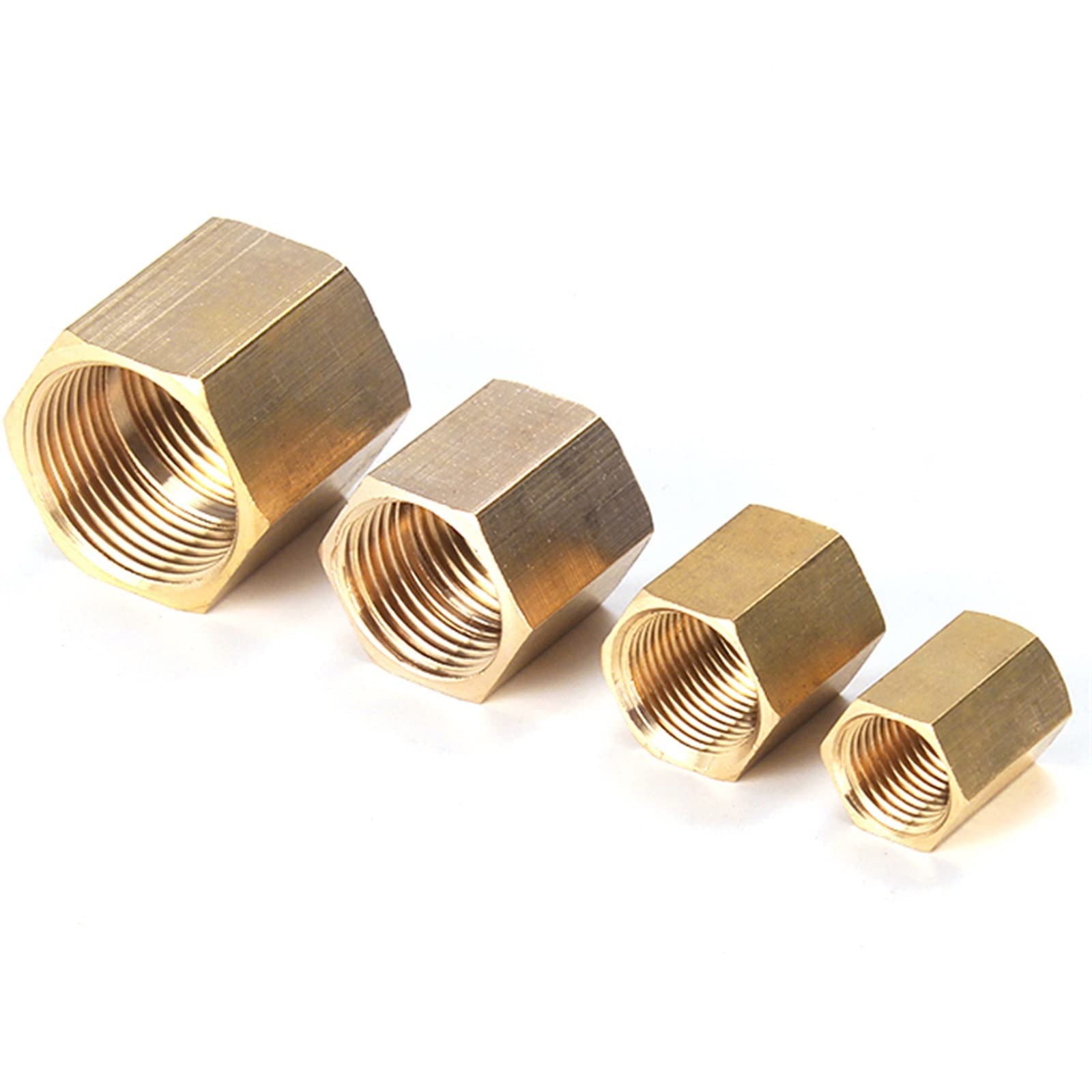 Złączka do rur mosiężnych złączka do rur sześciokątnych miedziana szybkozłączka z gwintem wewnętrznym 1/8" 1/4", 3/8 cytu; 1/2", 3/4 cala, BSP do wody Gaz paliwowy 1 szt. (6)