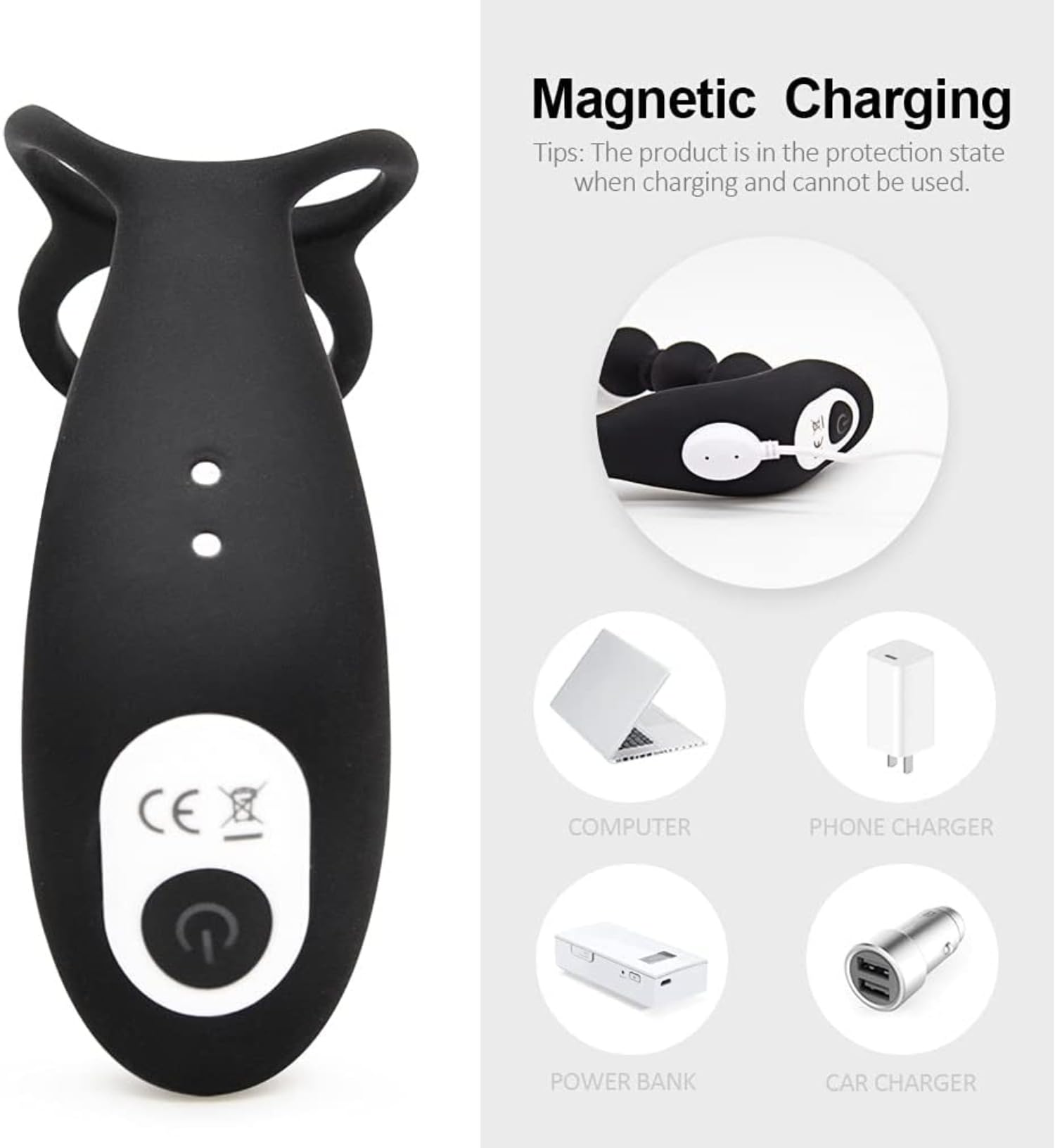 Masseur prostatique, avec fonction de balancement avant-arrière, 10 modes de vibration et fonction télescopique, accessoire érotique, vibromasseur